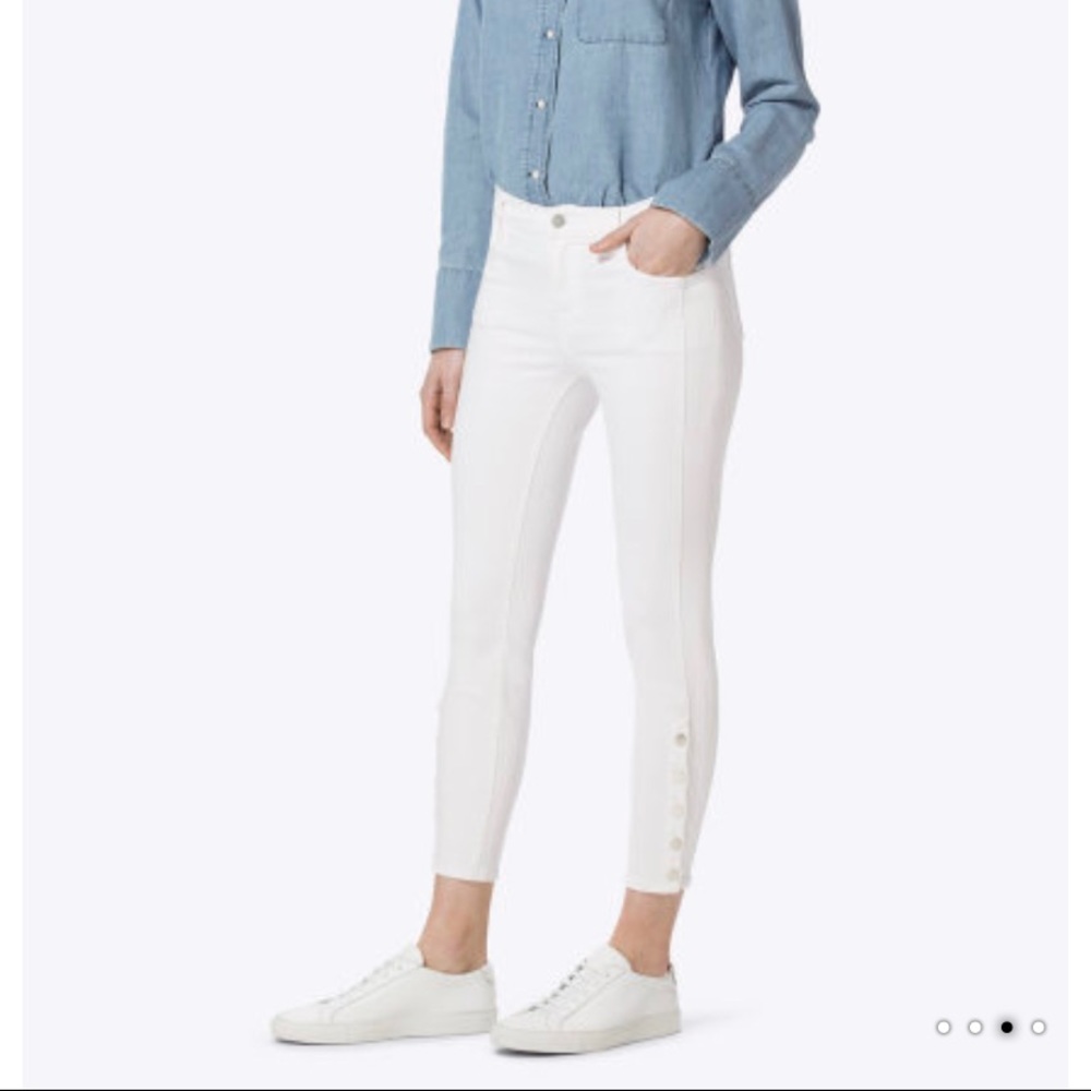 J BRAND WHITE MID RISE UTILITY PANTS - Picture 6 of 8